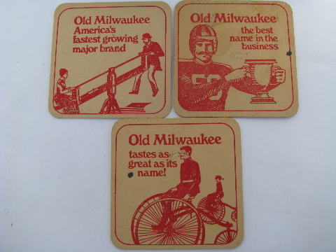 Lot vintage paper bar coasters, old beer advertising emblems