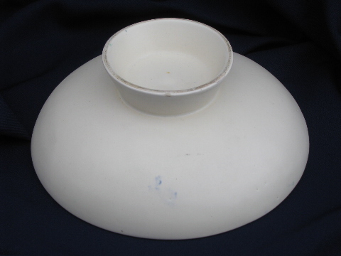 Matte white Haeger pottery planter or flower bowl, mid-century mod vintage