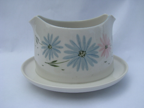Maytime Franciscan china serving pieces, may time blue and pink flowers