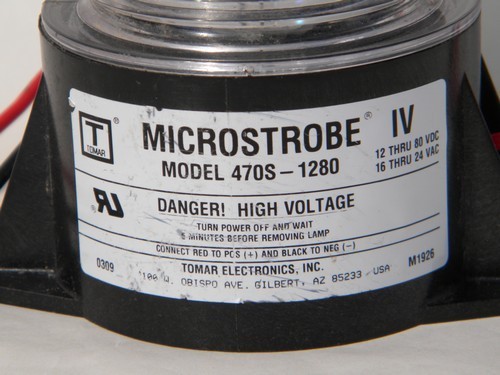 Microstrobe IV model 470S-1280 w/fresnel 12 to 80 VDC