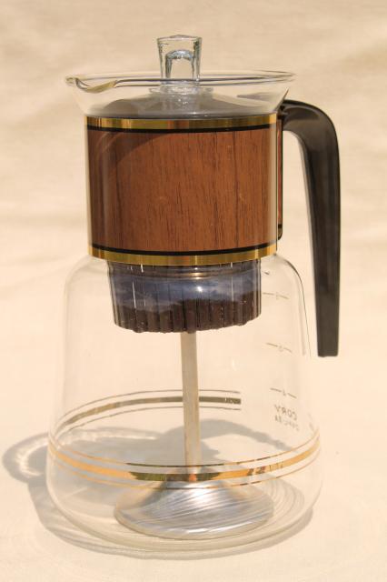 mid century Cory DGPL-3A glass 8 cup percolator vintage stove top coffee pot