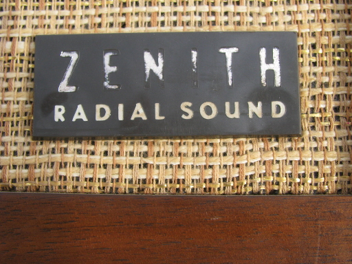 Mid century vintage Zenith MR-102 radial speaker w/ danish modern case