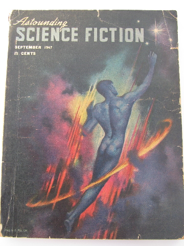 Mid-century 40s sci-fi magazine w/ pulp cover art, Astounding Science Fiction