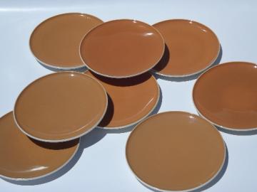 Mid-century mod Ben Siebel Iroquois pottery Harvest Time salad plates