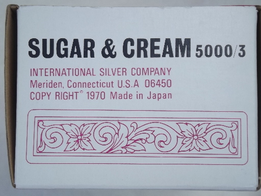 Mid-century mod International Silver stainless Radiant Rose cream & sugar