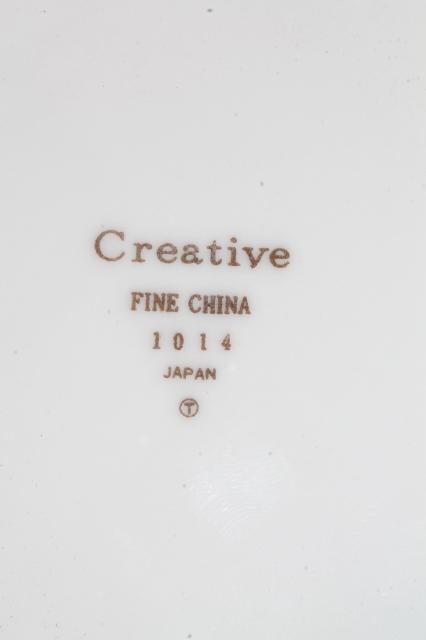 mid-century mod vintage Platinum Starburst, Japan Creative china for 8 