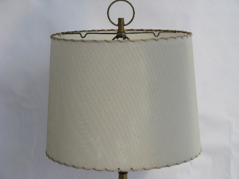 Mid-century modern vintage streamlined brass table lamp, mod switch