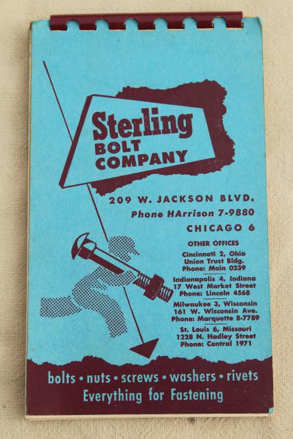 mid-century vintage advertising, lot collectible paper booklets industrial steel