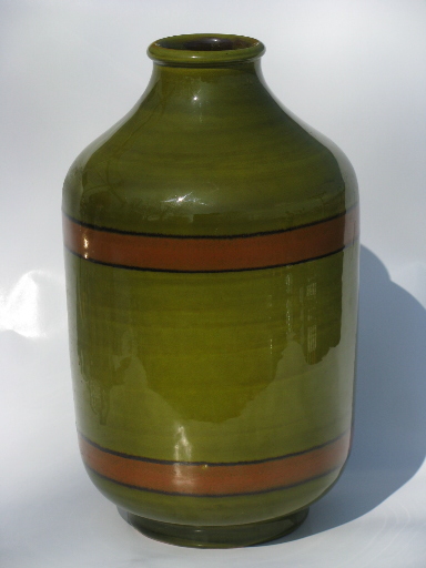Mid-century vintage Italian designer ceramic vase Raymor art pottery w/ label