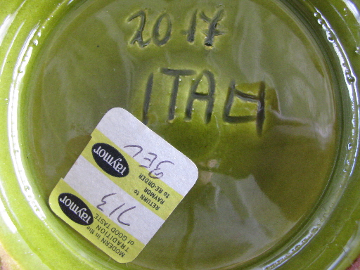 Mid-century vintage Italian designer ceramic vase Raymor art pottery w/ label