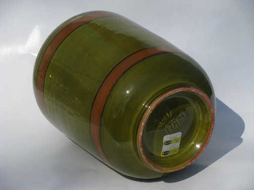 Mid-century vintage Italian designer ceramic vase Raymor art pottery w/ label