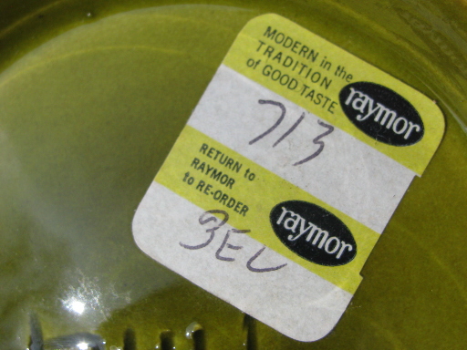 Mid-century vintage Italian designer ceramic vase Raymor art pottery w/ label