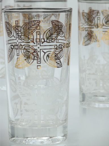 Mid-century vintage Maryland Merry Maker drinking glasses in original box
