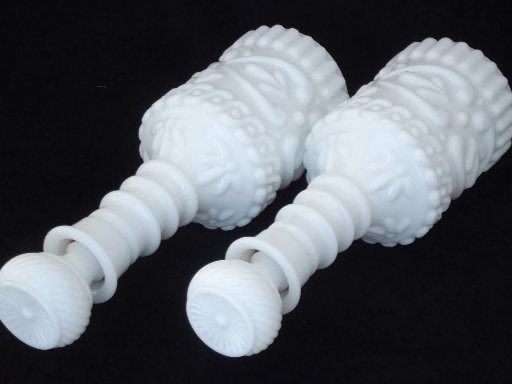 Milk glass decanter set, vintage milk glass whiskey bottle decanters