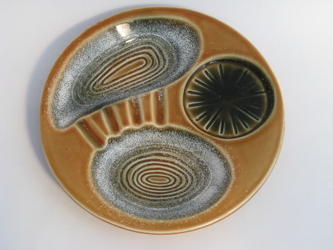 Mod abstract pottery ashtray, retro mod 60s vintage