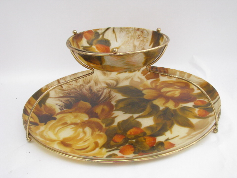 Vintage Fiberglass Flower Small Bowl