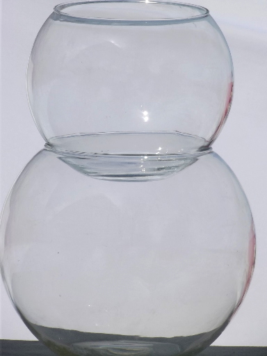 Mod glass globe vases, clear glass fish bowls for displays or terrariums