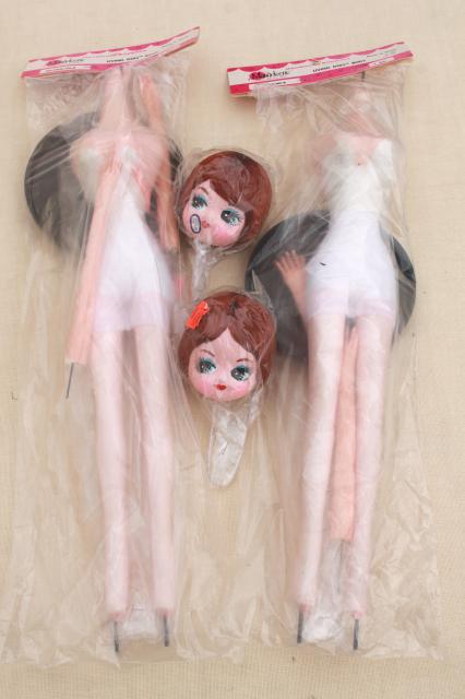 mod long legged big eyed fashion dolls, Bradley doll style sealed vintage armature dolls
