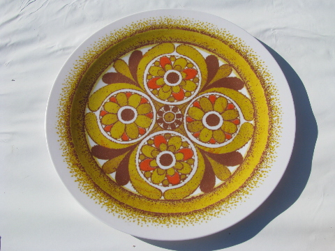 Mod mandala melamine, mint in box, mid-century modern melmac