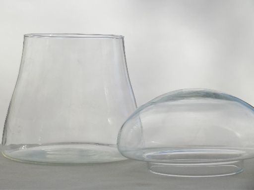 Mod mushroom shape glass jar, retro canister or terrarium display