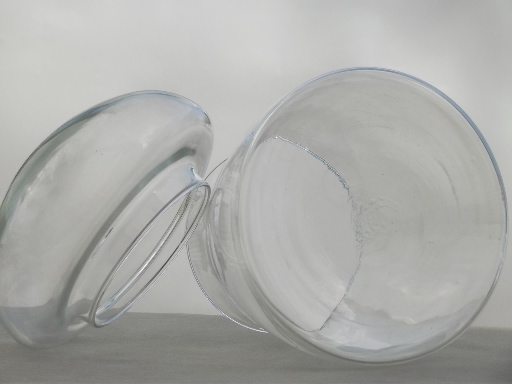Mod mushroom shape glass jar, retro canister or terrarium display
