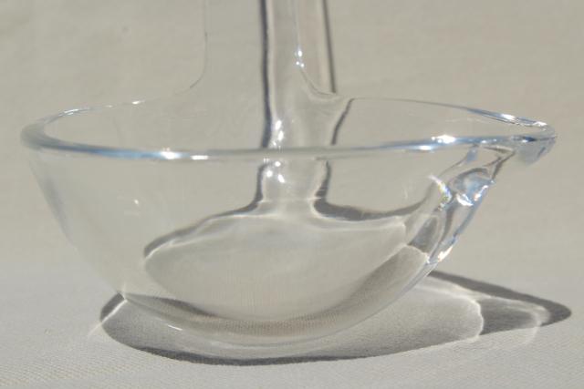 mod vintage clear acrylic lucite plastic punch bowl ladle, 60s 70s retro