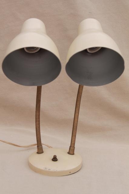 mod vintage industrial style twin flexible gooseneck reading lamp task light