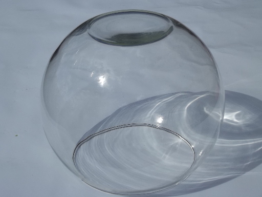 Mod vintage round glass globe punch bowl, retro 60s  fishbowl shape