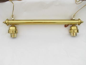 Modern brass bar pendant light, never used, for work station table or kitchen island
