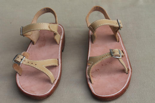 Never worn 60s vintage Scholl's all leather Archlift sandals, early Dr ...