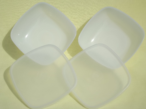 New old stock 70s 80s vintage Tupperware condiment caddies & relish plates