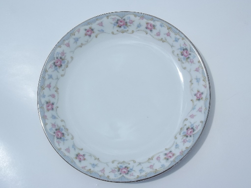 Noritake Bloomfield floral, set 6 vintage china bread and butter plates