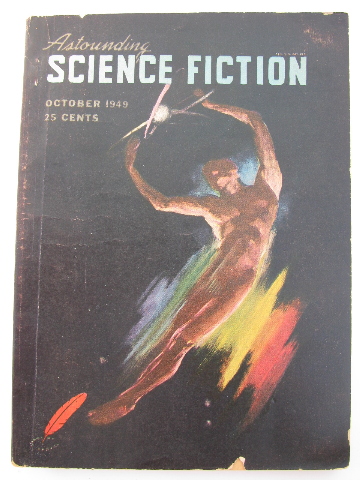 Old 1949 Astounding Science Fiction sci-fi magazine,L Ron Hubbard/Poul Anderson