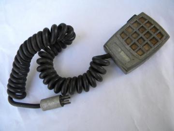 Old CB or ham radio microphone handset with metal housing