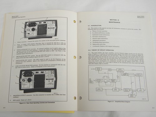 Operating & service manual HP Frequency Counters 5382A