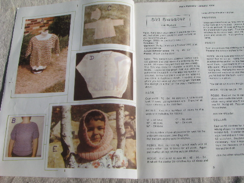 Pat's Patterns knitting machine magazines, knits for all size fits