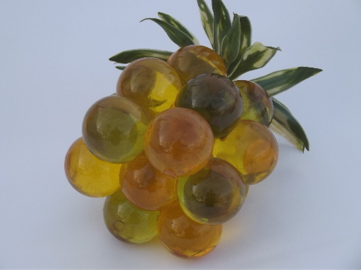 Pineapple made of yellow lucite grapes retro 60s 70s vintage tiki style