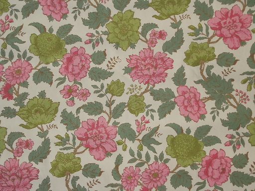 Pink Chinese peony floral wallpaper, vintage chinoiserie print paper