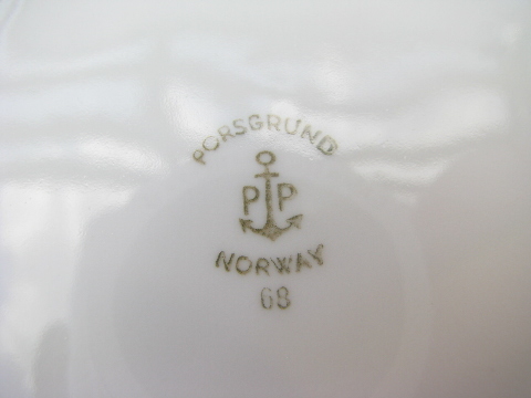 Porsgrund - Norway, retro 50's - 60's Scandinavian modern china plates