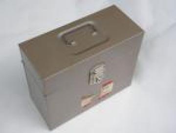 Porta-File machine age vintage metal file folder or document box w/key