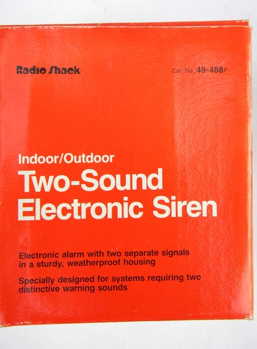 Radio Shack 2-tone alarm siren with external housing, never used