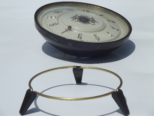 Rare deco vintage Hammond clock without hands, ball bearing clock prototype