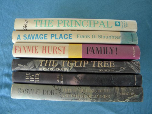 Retro 1960s novels, madmen vintage art dust jackets lot of 6,