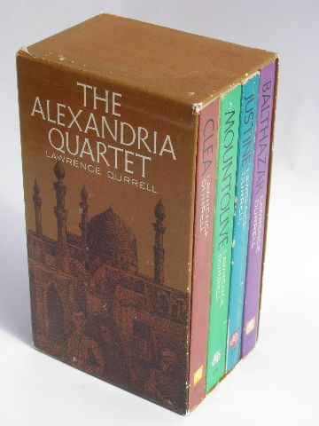 Retro 1960s slipcover paperbacks Alexandria Quartet, Lawrence Durrell