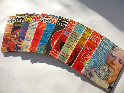 Retro 1963 vintage full year Popular Electronics magazine w/DIY projects