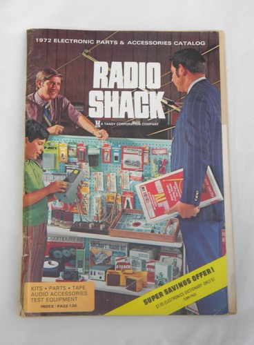Retro 1972 Allied Radio Shack advertising catalog, speakers, mics etc