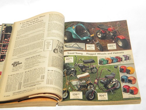 Retro 1972 JC Penney Fall/Winter catalog w/vintage lighting/mini bikes etc
