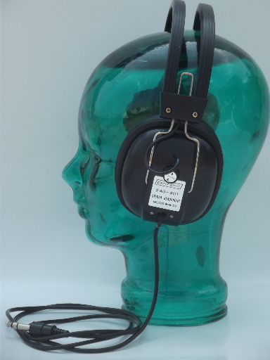 Retro 60s dj stereo headphones, Carter-Craft 40-401, made in Japan