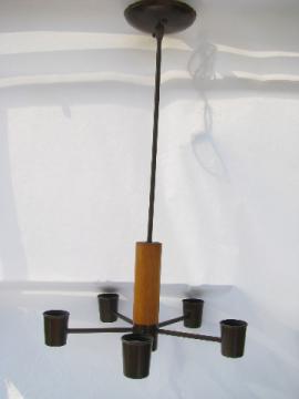 Retro 60s vintage Moe Light danish modern style hanging pendant lamp, mod chandelier
