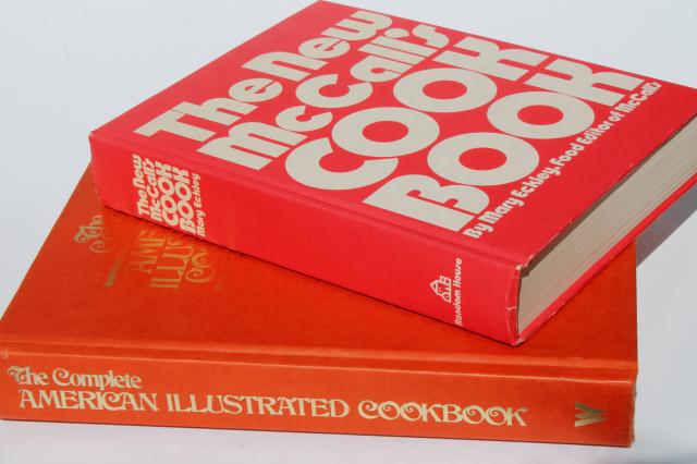 retro 70s 80s vintage cookbooks, New McCall's Cook Book, American Illustrated Cookbook